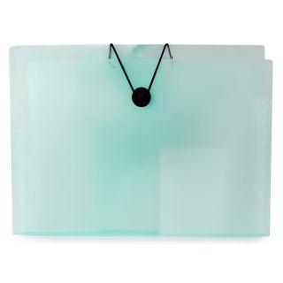 Carpeta Escolar Grande De Plástico Modelo Abanico Transparente verde De 33 x 24 Cm | HM26J-10