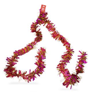 Escarcha Navideña Decorativa Gruesa En Color Dorado Con Lila Metalizada Línea De 2 Mts | WD-2001C