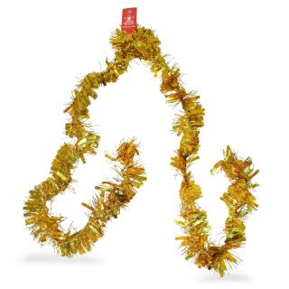 Escarcha Navideña Decorativa Gruesa En Color Dorado Metalizada Línea De 2 Mts | WD-2001C