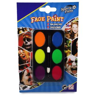 Pinturas Faciales De Colores En Tonos Intensos Para Fiesta Con Aplicador Blíster 21 Cm | DMC-1202