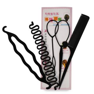 Ganchos Grande De Plástico En Color Negro Mate Para Realizar Peinados 21.5 Cm | XQ-44-634