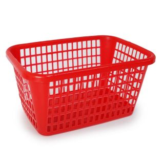 Canasta Cesta Multiusos De Plástico Chica Rectangular Honda Perforada Cuadros 22.5 x 15 x 11 Cm | RP