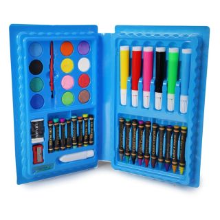 Kit Escolar Con Crayones Plumines Acuarelas Sacapuntas Goma Y Accesorios Estuche Astronauta 22.5 Cm | QWK-431