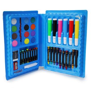 Kit Escolar Con Crayones Plumines Acuarelas Sacapuntas Goma Y Accesorios Estuche Dinosaurios 22.5 Cm | QWK-431