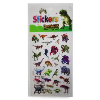 Sticker Planilla Mediana Con Dinosaurios Decorativos De Colores En Planilla De 21.5 Cm | FLZ-1559