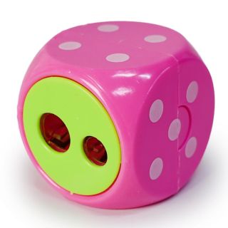 Sacapuntas Escolar De Plástico Grande Doble En Forma De Dado Cuadrado Colores 4 Cm | WRA-1015