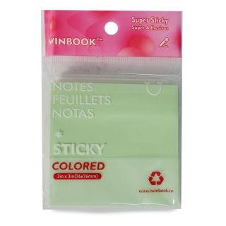 Post-it Notas Adhesivas Winbook Grandes Cuadradas De Colores En Block 100 Hojas 7.6 Cm | HG26A-25