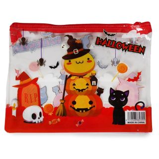 Lapicera Escolar De Hule Grande Estampada Halloween Animados Con Cierre Colores 22 Cm | 26MCF-60-A