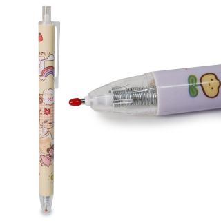 Pluma Escolar Tinta Negra Punta Fina En Envase Estampado Muñecas Colores 14 Cm | ZC-2399