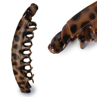 Banana Cascada De Plástico Ovalada En Colores Animal Print De Plástico Para Cabello 13 Cm | G2-2-3