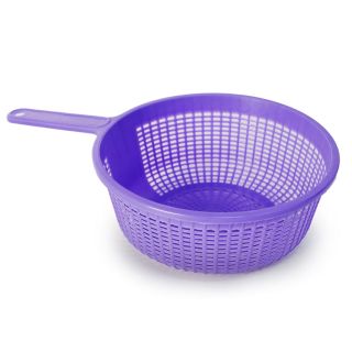 Colador De Plástico Mediano Circular Hondo Con Mango Varios Colores De 18.5 x 7.8 Cm | PG