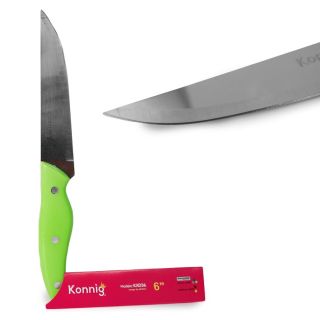 Cuchillo Konnig De Acero Inoxidable Ancho Con Mango De Plástico Colores Número 6 26.5 Cm | KXD36