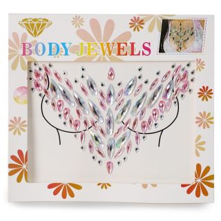 Sticker Planilla Grande Con Piedras Decorativas Para Pecho Figuras De Colores 19.5 Cm | WT-3496B