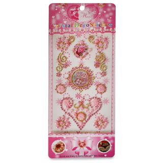 Sticker Planilla Grande Con Piedras Decorativas Figuras En Color Rosa Blíster Rosa 25 Cm | WT-3213A