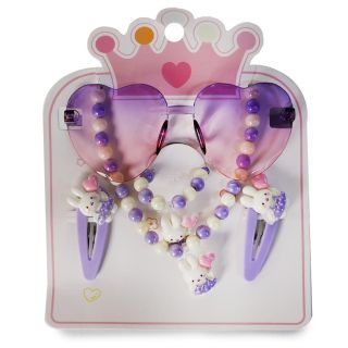 Lentes De Acrílico Infantiles Figuras Con Collar Pulsera Perlas Y Cucas Con Conejos Blíster 17 Cm | XH8273