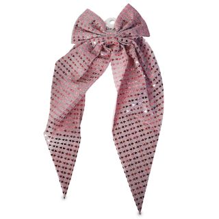 Pico Garza De Metal Grande Con Moño De Tela Metalizada Glitter Con Listones Colores 30 Cm | XH8151
