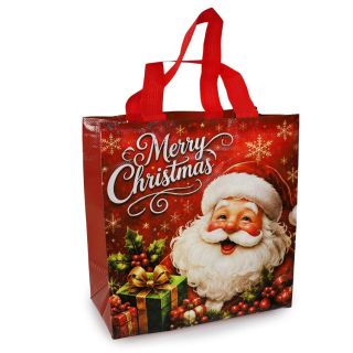 Bolsa Ecológica Textil Chica Con Estampado Merry Christmas Varios Colores 23 x 22 Cm | XH8198