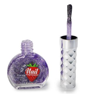 Barniz Esmalte Para Uñas Luodanqi En Colores Con Glitter Envase Ovalado Estampado Fresa 15 Ml | DQ-26001