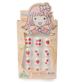 Uñas Postizas Infantiles Cuadras Estampadas De Colores Caja Colores Estampada Niñas 14 Cm | HM26L-157