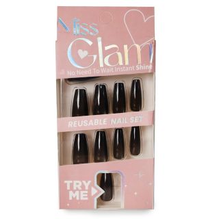 Uñas Postizas Largas En Punta Con Efecto Ojo De Gato Varios Colores En Caja Miss Glam 14 Cm | HZJ-512