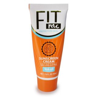 Bloqueador Solar Fit Me Vokali En Crema Hidratante Protección SPF 80 Envase Azul Naranja 50 Ml | CX7751
