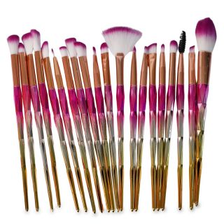 Brochas Medianas Delgadas Aplicadoras Metalizadas Rosa Dorado Líneas Suaves Bolsa 20 Brochas 19 Cm | HSZ-2533