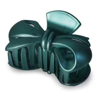 Pinza Grande De Plástico Metalizada Mate Perforada Figura Moño Varios Colores 9 Cm | TJZ-2606