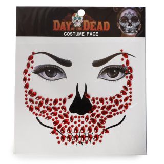 Sticker Planilla Mediana Con Piedras Decorativas Para Halloween Línea Day Dead 21 Cm | ZXQ02435A