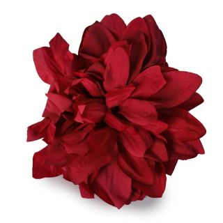 Pico Garza De Metal Grande Con Flor Dalia De Tela Bicolor Ondulada De 12 Cm | ZXQ04595