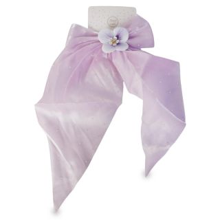 Pico Garza De Metal Con Moño Grande De Tela Con Flor Perla Y Pedrería Colores 27 Cm | ZXQ04602