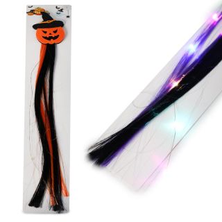 Pico Garza Chico Con Adorno Halloween Y Mechas De Colores Con Luces 38 Cm | QW-81270