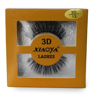 Pestañas Postizas Seminaturales Xiaoya En Color Negro Efecto 3D Caja Colores 7.2 Cm | JM-84