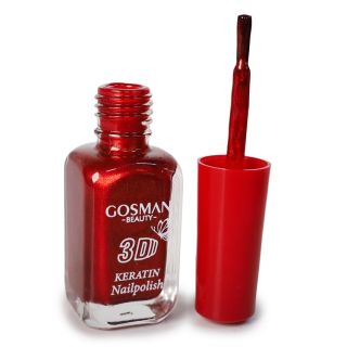 Barniz Esmalte Para Uñas Gosman Beauty En Tonos Rojo Efecto 3D Envase Rectangular 9 Cm | A-GM4