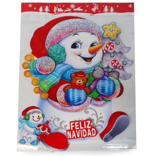 Adorno Navideño Grande De Cartón 3D Figuras Cubiertas De Glitter Dorado Estampadas De 40 Cm | JA-S-2812