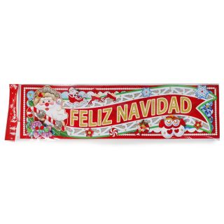 Letrero Feliz Navidad De Cartón Jumbo 3D Cubierto De Glitter Con Decoraciones 75 Cm | JA-S-2816