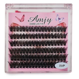 Pestañas Postizas Seminaturales En Grupo Aimeijieya Estuche Chico Mariposas Rosa 10.5 Cm | HM26P-9