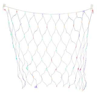 Serie Navideña De Red Con 96 Luces Led De Colores Cable Transparente 1.5 x 1.5 Mts | HM260-3