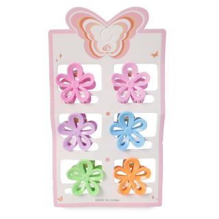 Pinzas Mini De Plástico Figuras De Colores Intensos Blíster Mariposa Con 6 Pinzas De 2.5 Cm | HM26Q-33