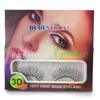 Pestañas Postizas Seminturales En Modelos 3D Color Negro En Estuche Morado Metalizada 11 Cm | HU-JM2039R