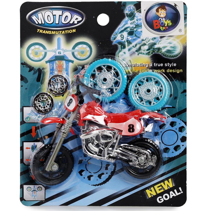 Juguete Moto Plastico Chica Cross Repuesto Llantas Colores Motos